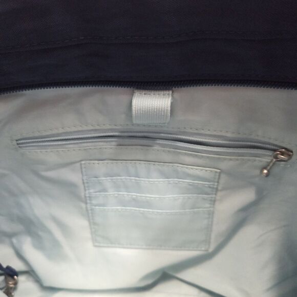 BAGGALLINI Navy Pacific Blue Stripes CROSSBODY SHOULDER BAG Adjustable 14x11" - Picture 8 of 12